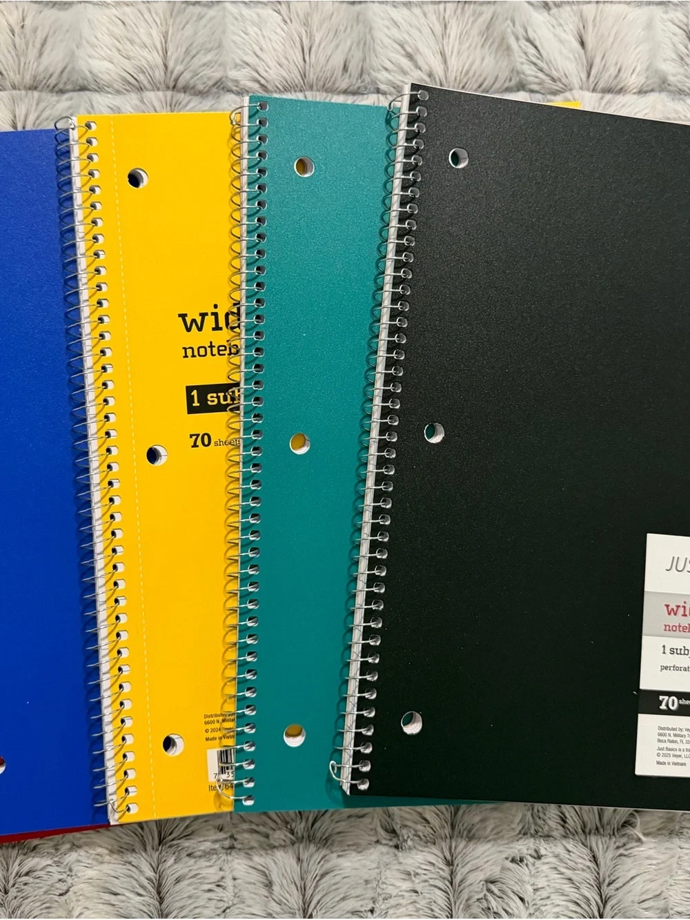 Wide Ruled Spiral Notebook - 5 pack